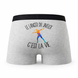 Caleçon Lancer du Javelot - Humour Boxer Gris Passion Idée Cadeau