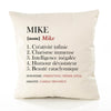 Housse de Coussin Premium Mike Définition - Coton Canvas Fairtrade Beige Idée Cadeau Décoration Canapé
