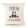 Housse de Coussin Premium haltérophilie Version Blanc - Coton Canvas Fairtrade Beige Idée Cadeau Décoration Canapé 40x40