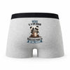 Caleçon Regis Panda Grain - Humour Boxer Gris Idée Cadeau