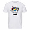 Maillot de Sport Homme Super Pape - T-Shirt Respirant Polyester Manches Courtes - Cadeau Sportif Anniversaire Noël Fête des Pères