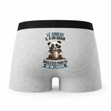 Caleçon Le Jumeau Panda Grain - Humour Boxer Gris Idée Cadeau
