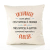 Housse de Coussin Premium Un Manager Aussi génial - Coton Canvas Fairtrade Beige Idée Cadeau Décoration Canapé