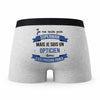 Caleçon Je ne suis Pas Super-héros mais Je suis Opticien - Humour Boxer Gris Cadeau