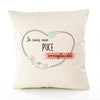 Housse de Coussin Premium Puce irremplaçable - Coton Canvas Fairtrade Beige Idée Cadeau Décoration Canapé