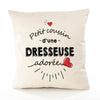 Housse de Coussin Premium Dresseuse d'amour - Coton Canvas Fairtrade Beige Idée Cadeau Décoration Canapé 40x40