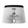 Caleçon Paris - Humour Boxer Gris Passion Idée Cadeau