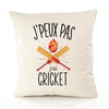 Housse de Coussin Premium Cricket Version Blanc - Coton Canvas Fairtrade Beige Idée Cadeau Décoration Canapé