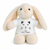 Peluche Lapin Bébé Doudou Ilan Chat d'amour Cadeau Naissance Garçon Nouveau-Né Baby Shower