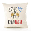 Housse de Coussin Premium Champagne Version Blanc - Coton Canvas Fairtrade Beige Idée Cadeau Décoration Canapé