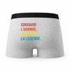 Caleçon Edouard Mythe Légende Vintage - Humour Boxer Gris Idée Cadeau