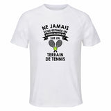 Maillot de Sport Homme Tennis Quinquagenaire - T-Shirt Respirant Polyester Manches Courtes - Cadeau Sportif Anniversaire Noël Fête des Pères