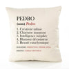 Housse de Coussin Premium Pedro Définition - Coton Canvas Fairtrade Beige Idée Cadeau Décoration Canapé