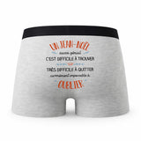 Caleçon Un Jean - Noel Aussi Génial - Humour Boxer Gris Idée Cadeau