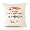 Housse de Coussin Premium Un Biologiste Aussi génial - Coton Canvas Fairtrade Beige Idée Cadeau Décoration Canapé