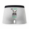 Caleçon Ezio Pas Touche Panda - Humour Boxer Gris Idée Cadeau