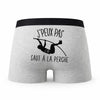 Caleçon Saut A La Perche - Humour Boxer Gris Idée Cadeau Passion