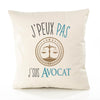 Housse de Coussin Premium Avocat Version Blanc - Coton Canvas Fairtrade Beige Idée Cadeau Décoration Canapé