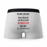 Caleçon Pharmacien ça n'existe Pas Homme - Humour Boxer Gris Idée Cadeau