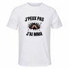 Maillot de Sport Homme MMA J'peux Pas - T-Shirt Respirant Polyester Manches Courtes - Cadeau Sportif Anniversaire Noël Fête des Pères