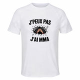 Maillot de Sport Homme MMA J'peux Pas - T-Shirt Respirant Polyester Manches Courtes - Cadeau Sportif Anniversaire Noël Fête des Pères