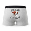 Caleçon Beagle - Humour Boxer Gris Passion Idée Cadeau