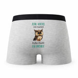 Caleçon Jean-Michel Le Plus Chouette - Humour Boxer Gris Idée Cadeau