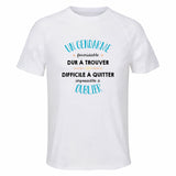 Maillot de Sport Homme pour Un Gendarme Formidable Blanc - T-Shirt Respirant Polyester Manches Courtes - Cadeau Sportif Anniversaire Noël Fête des Pères