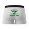 Caleçon Parrain Agriculteur - Humour Boxer Gris Idée Cadeau Fête des Pères