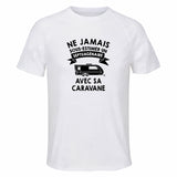 Maillot de Sport Homme Caravane Septuagenaire - T-Shirt Respirant Polyester Manches Courtes - Cadeau Sportif Anniversaire Noël Fête des Pères