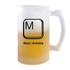 Verre à Bière Marc-Antoine Lettre Clavier | Chope de Bière Pinte | Idée Cadeau Prénom Informaticien Geek Gamer Anniversaire Papa Collègue Départ Retraite Noël