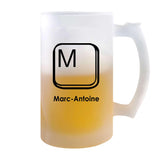 Verre à Bière Marc-Antoine Lettre Clavier | Chope de Bière Pinte | Idée Cadeau Prénom Informaticien Geek Gamer Anniversaire Papa Collègue Départ Retraite Noël