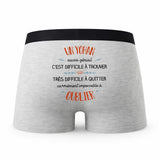 Caleçon Un Yohan Aussi Génial - Humour Boxer Gris Idée Cadeau