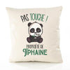 Housse de Coussin Premium Tiphaine Pas Touche Panda - Coton Canvas Fairtrade Beige Idée Cadeau Décoration Canapé 40x40