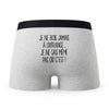 Caleçon Outrance - Humour Boxer Gris Idée Cadeau