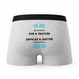 Caleçon Un AVS Impossible à Oublier - Humour Boxer Gris Idée Cadeau