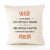 Housse de Coussin Premium Un Loïc Aussi génial - Coton Canvas Fairtrade Beige Idée Cadeau Décoration Canapé