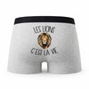 Caleçon Lion - Humour Boxer Gris Passion Idée Cadeau