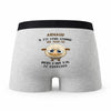 Caleçon Arnaud Agneau - Humour Boxer Gris Idée Cadeau