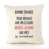 Housse de Coussin Premium Marie-Jeanne ça n'existe Pas - Coton Canvas Fairtrade Beige Idée Cadeau Décoration Canapé