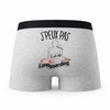 Caleçon Longboard - Humour Boxer Gris Idée Cadeau Passion