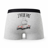 Caleçon Longboard - Humour Boxer Gris Idée Cadeau Passion