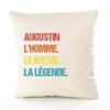 Housse de Coussin Premium Augustin Mythe Légende Vintage - Coton Canvas Fairtrade Beige Idée Cadeau Décoration Canapé