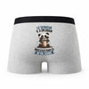 Caleçon Le Serveur Panda Grain - Humour Boxer Gris Idée Cadeau