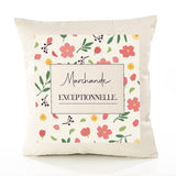 Housse de Coussin Femme Marchande exceptionnelle Motif Floral déco Salon canapé Chambre Cadeau Femme Anniversaire noël Coussin décoratif Motif Floral