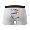 Caleçon Courses Hippiques - Humour Boxer Gris Passion Idée Cadeau