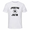 Maillot de Sport Homme Tir J'peux Pas - T-Shirt Respirant Polyester Manches Courtes - Cadeau Sportif Anniversaire Noël Fête des Pères