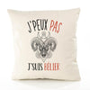 Housse de Coussin Premium Signe bélier Version Blanc - Coton Canvas Fairtrade Beige Idée Cadeau Décoration Canapé