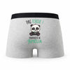 Caleçon Amelia Pas Touche Panda - Humour Boxer Gris Idée Cadeau