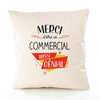 Housse de Coussin Premium Merci Commercial Génial - Coton Canvas Fairtrade Beige Idée Cadeau Décoration Canapé